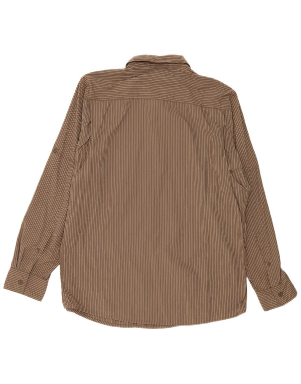 Camicia da uomo The North Face Large in nylon gessato marrone