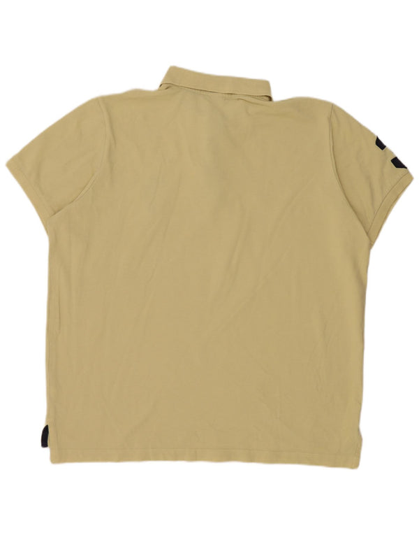 Polo grafica da uomo US Polo Assn XL in cotone giallo