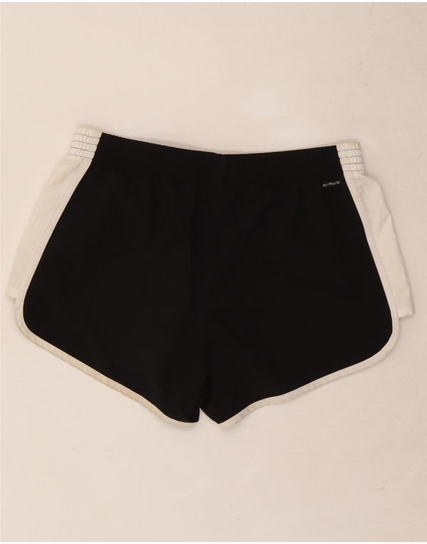 Pantaloncini sportivi Adidas Climalite da donna UK 12/14 Medium Black Colourblock