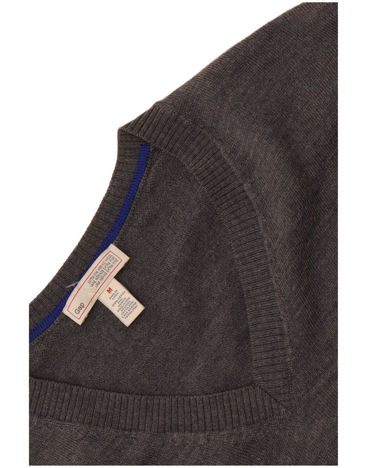Gap Maglione da uomo con scollo a V in lana merino screziata grigio medio
