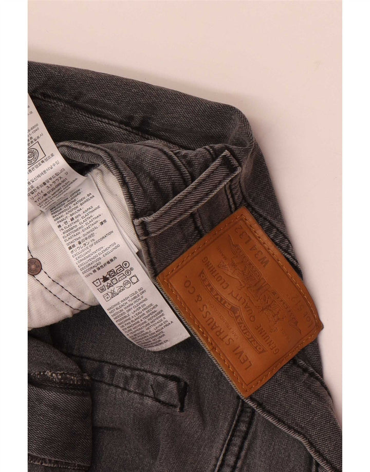 Levi's Uomo 512 Jeans affusolati slim W34 L32 Cotone grigio