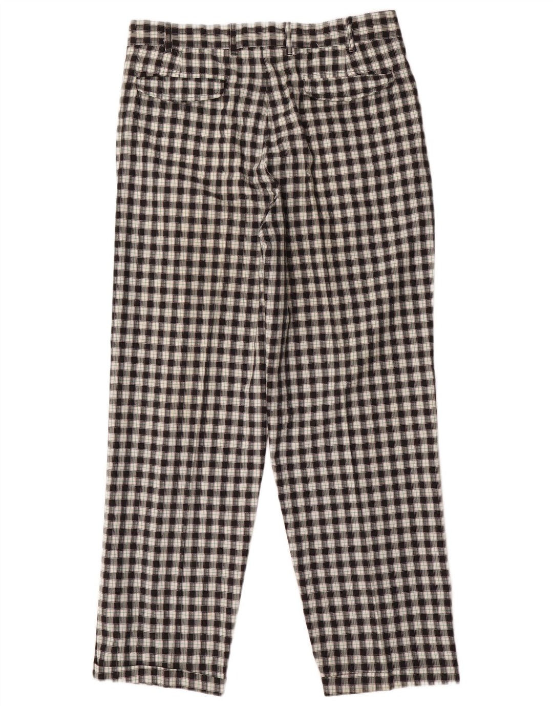 Pantaloni chino da uomo Ciao con pegging IT 52 XL W34 L31 Poliestere a quadretti nero