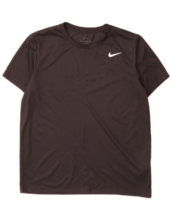 T-shirt Nike Dri Fit da donna, media, nera, poliestere, sportiva