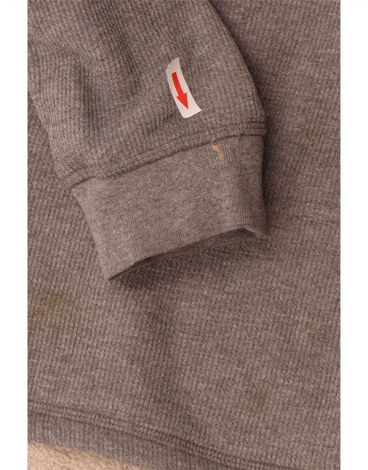 Felpa da uomo Lee con collo abbottonato, maglione piccolo in cotone grigio