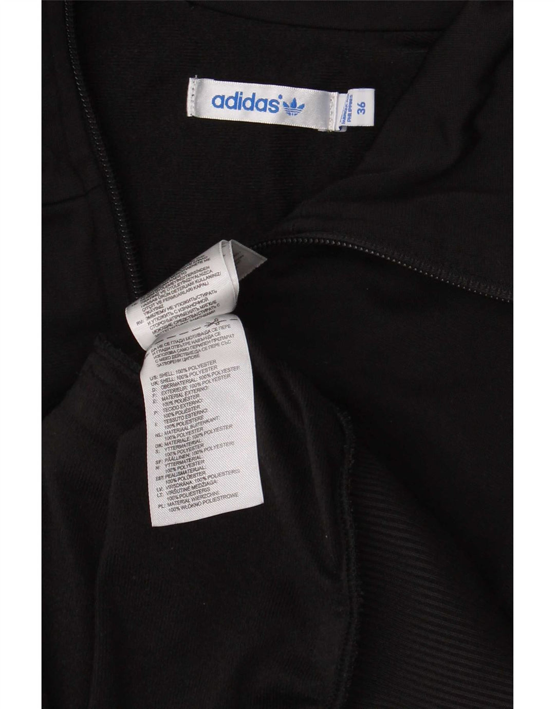 Giacca da ginnastica grafica da donna Adidas EU 36 piccola poliestere nero