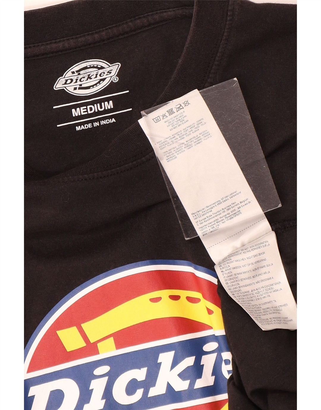 T-shirt grafica da uomo Dickies Top in cotone nero medio