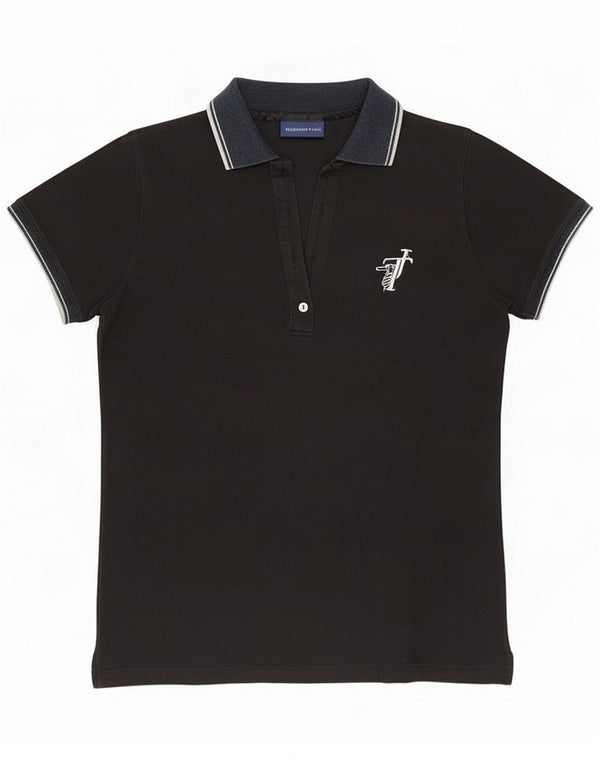 Polo da donna Trussardi UK 14 Large Nero Cotone