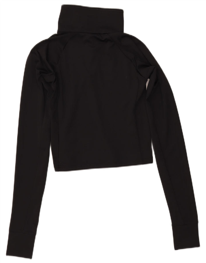 COLUMBIA Top da tuta pullover con collo corto da donna UK 12 medio nero