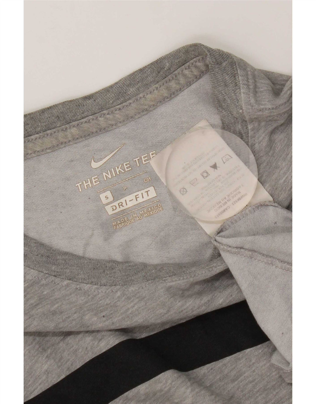 T-shirt grafica Nike Dri Fit da uomo, piccola, in cotone grigio