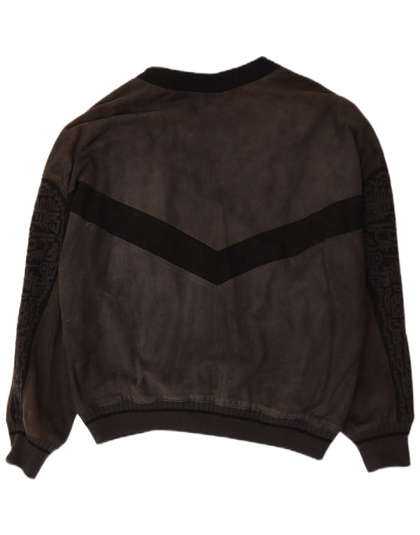 Giubbotto bomber in pelle scamosciata da uomo Torras IT 54 2XL Grigio