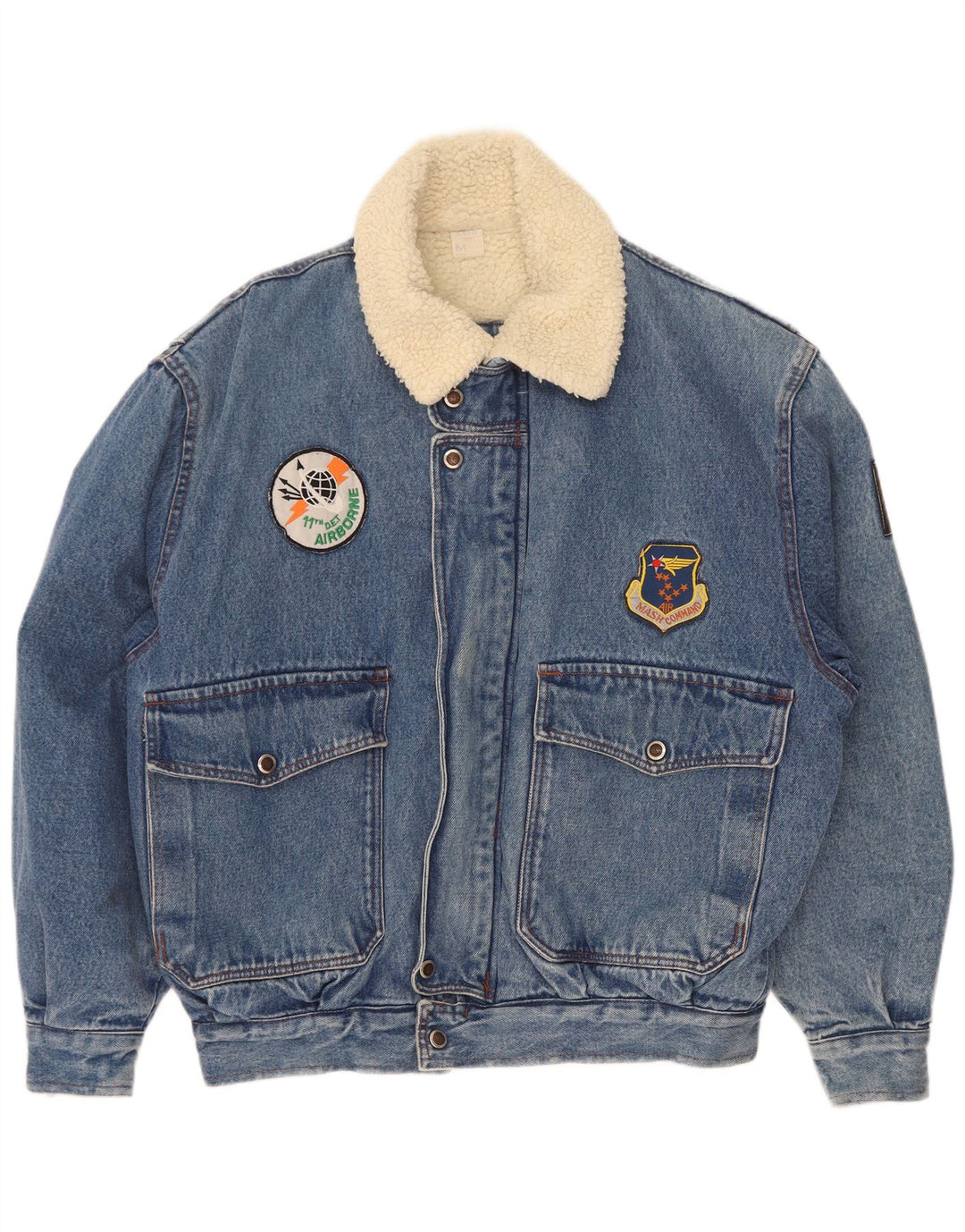Giacca da aviatore da volo Mash Sherpa Denim da uomo IT 48/50 Blu medio