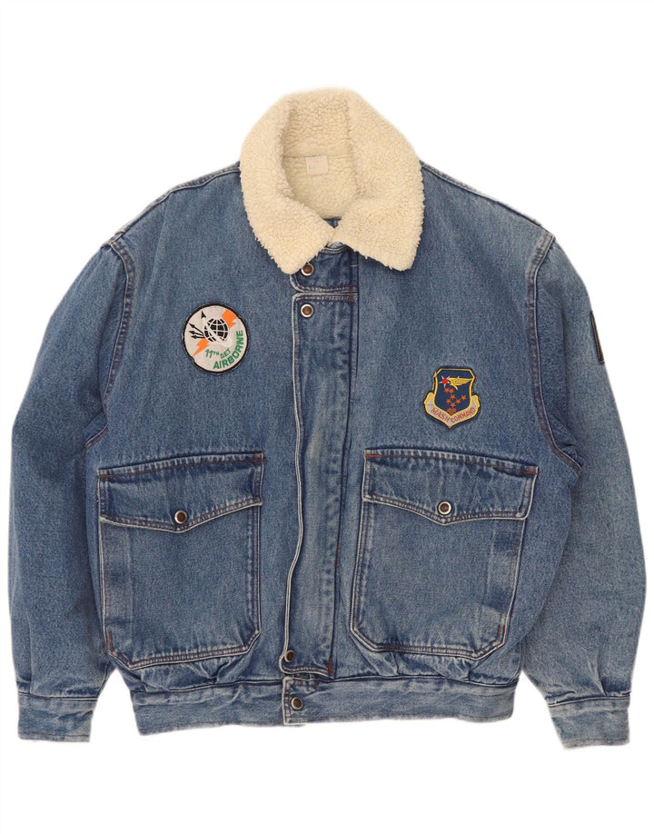 Giacca da aviatore da volo Mash Sherpa Denim da uomo IT 48/50 Blu medio