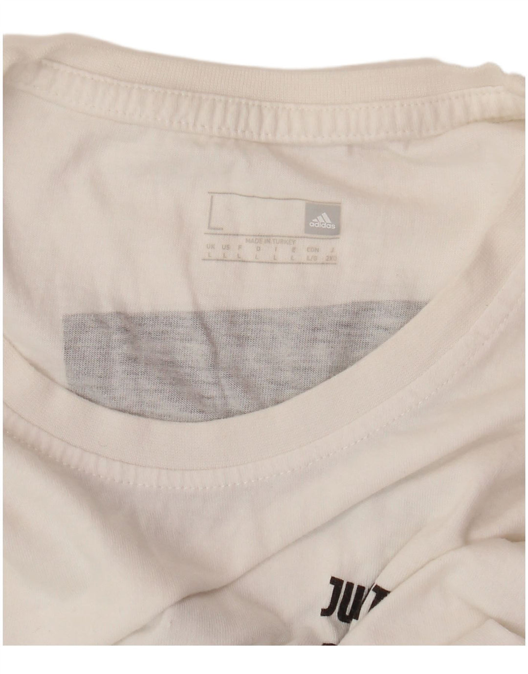 T-shirt grafica ADIDAS da uomo Juventus, grande, bianco sporco