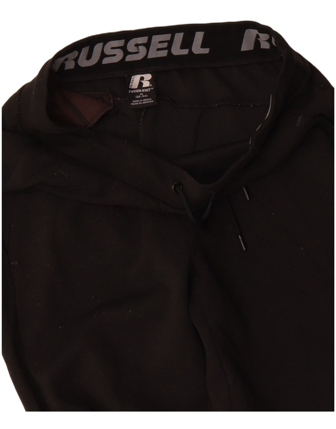 RUSSELL ATHLETIC Pantaloni da tuta da uomo Joggers medio cotone nero