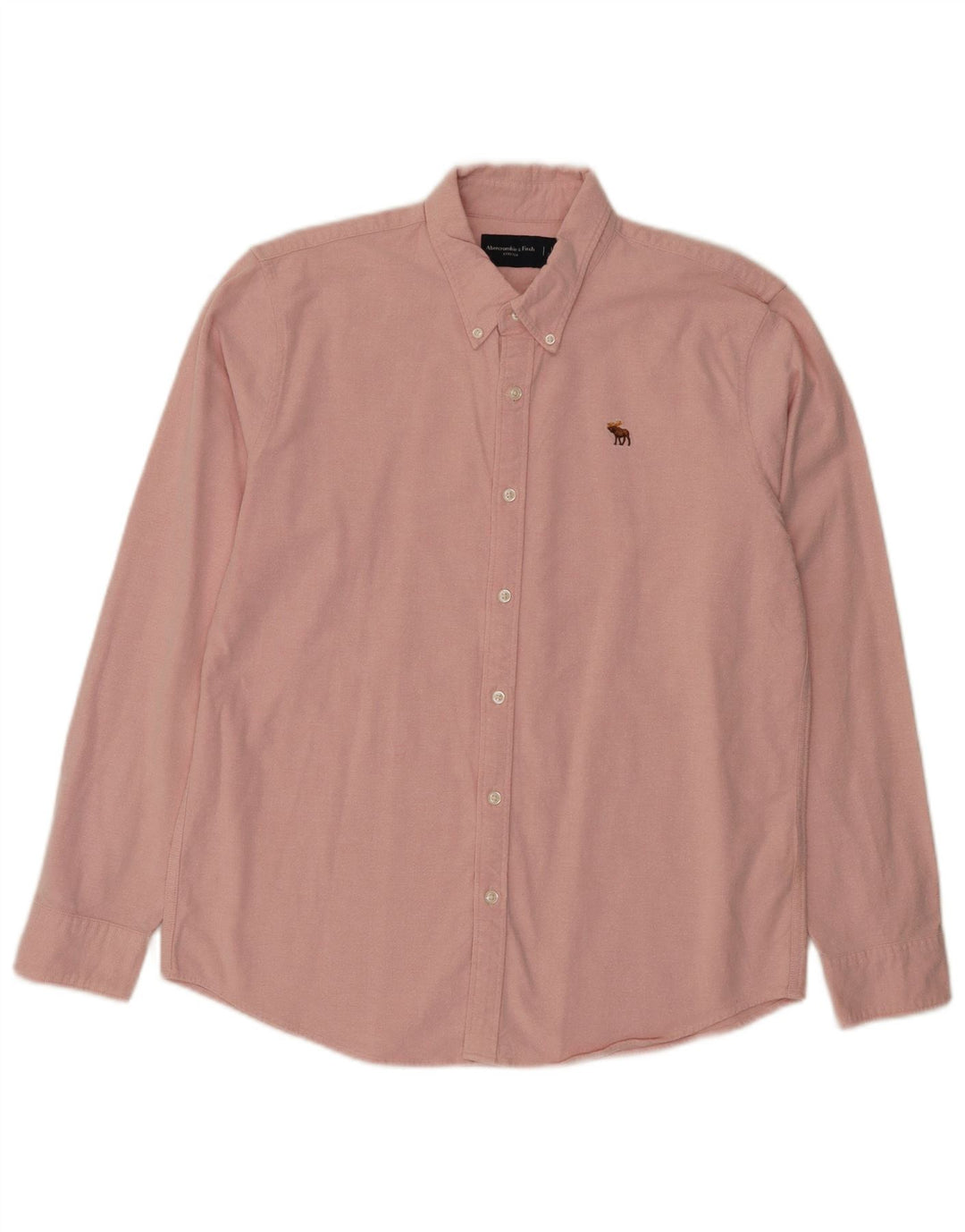 Camicia da uomo Abercrombie & Fitch grande in cotone rosa