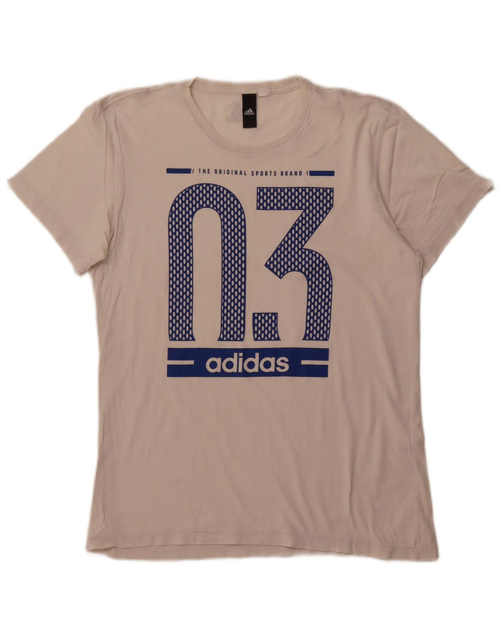 T-shirt grafica da uomo ADIDAS Top piccola bianca