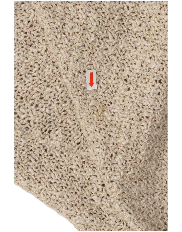 Maglione cardigan oversize da donna Tivoli UK 14 Lino beige medio