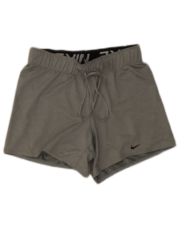 Pantaloncini sportivi Nike Dri Fit da donna UK 6 XS poliestere grigio