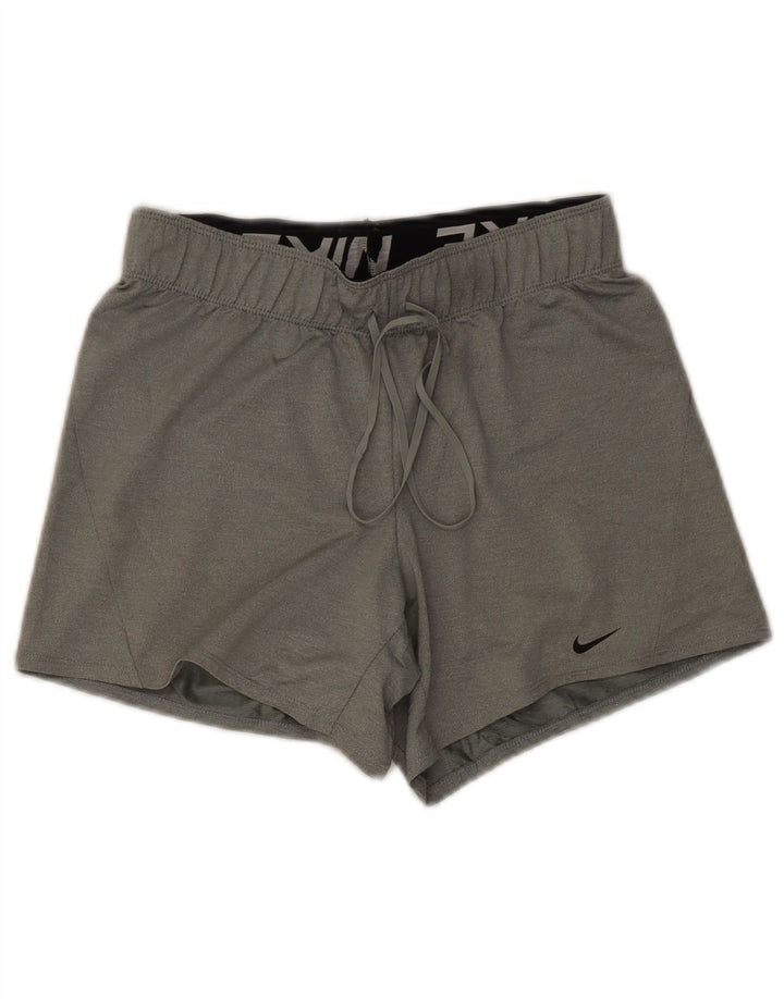 Pantaloncini sportivi Nike Dri Fit da donna UK 6 XS poliestere grigio