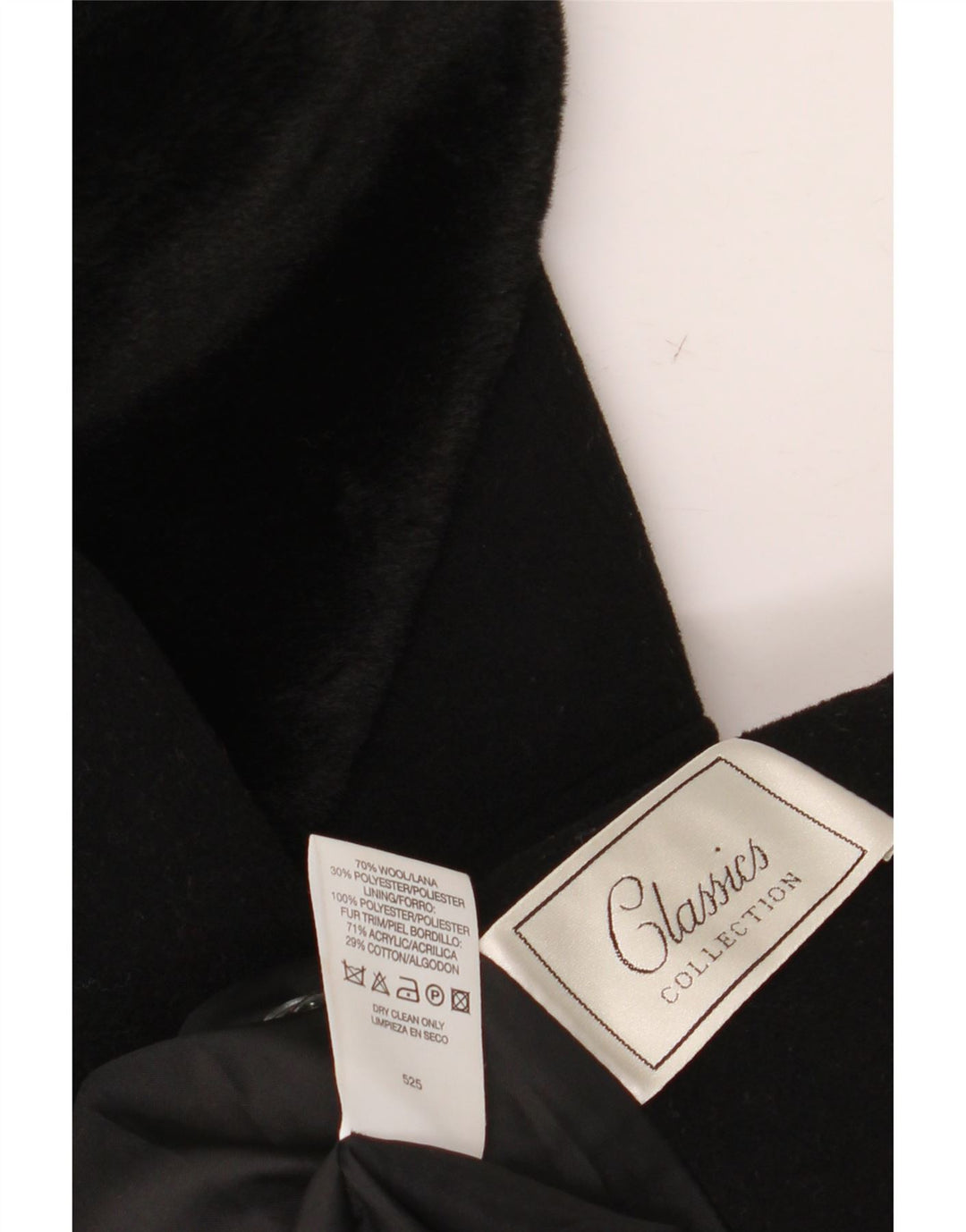 Cappotto doppiopetto da donna St. Bernard UK 14 grande lana nera