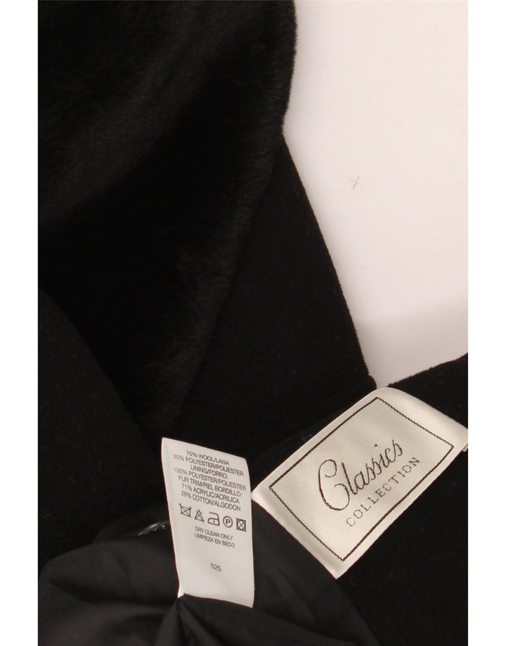 Cappotto doppiopetto da donna St. Bernard UK 14 grande lana nera