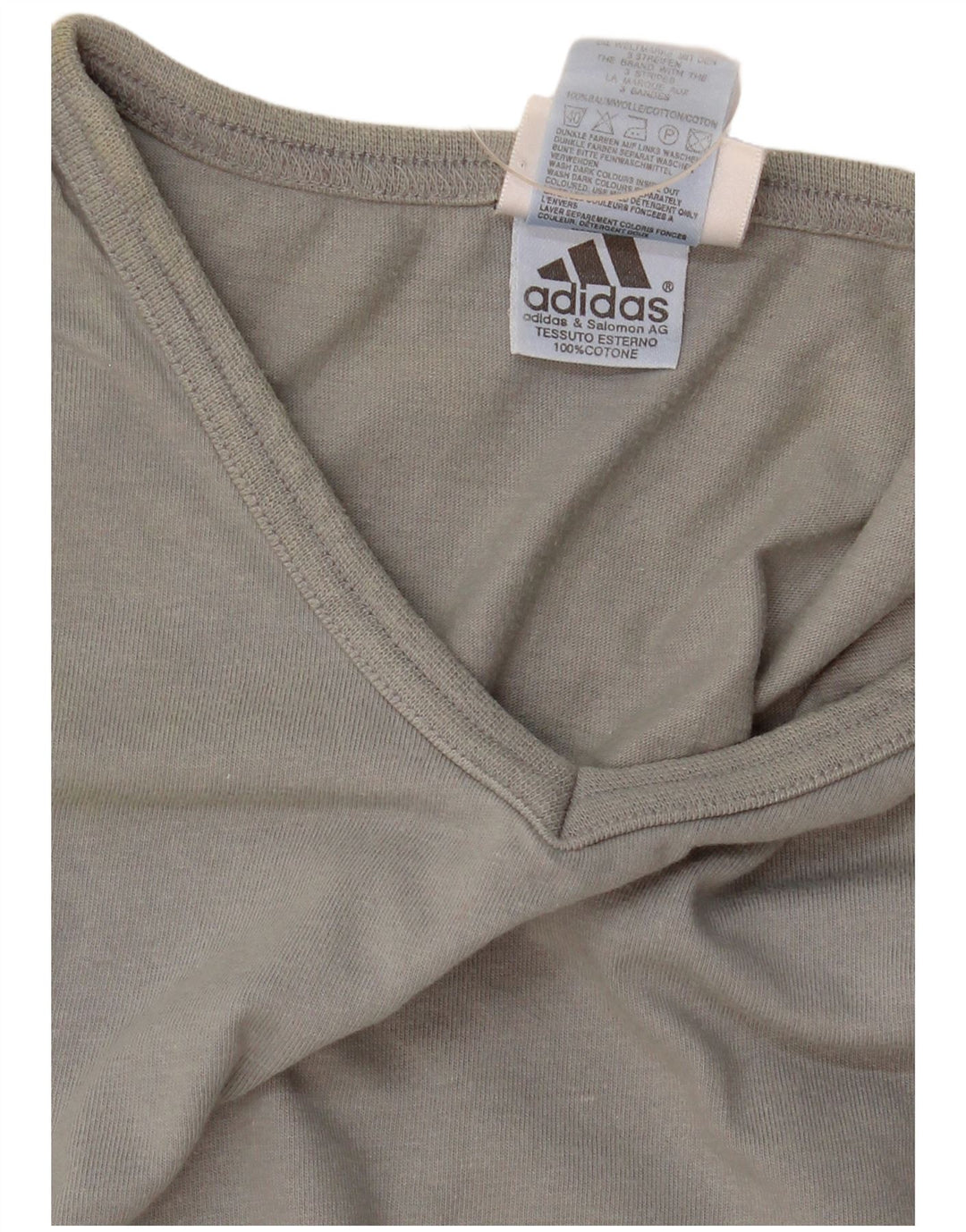 T-shirt da donna Adidas Top UK 12 cotone grigio medio