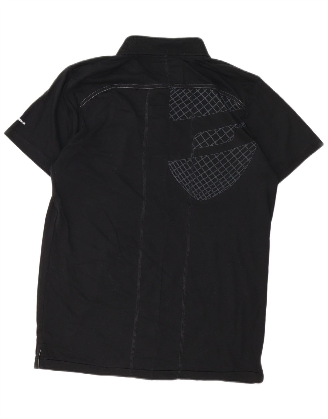 JACK & JONES Polo da uomo grande nera geometrica