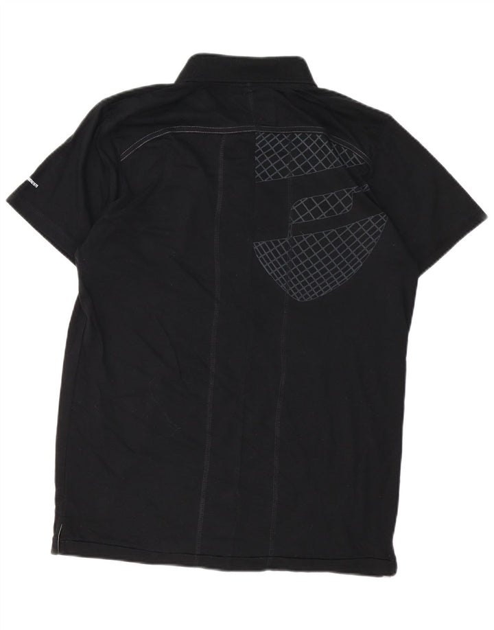 JACK & JONES Polo da uomo grande nera geometrica