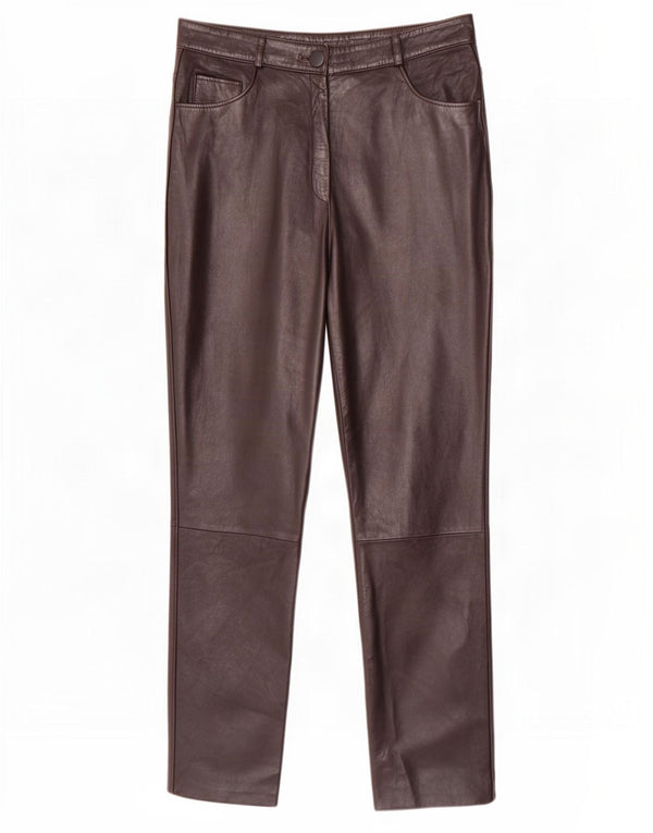 Pantaloni dritti da donna Marks & Spencer UK 14 Large W30 L30 Marrone