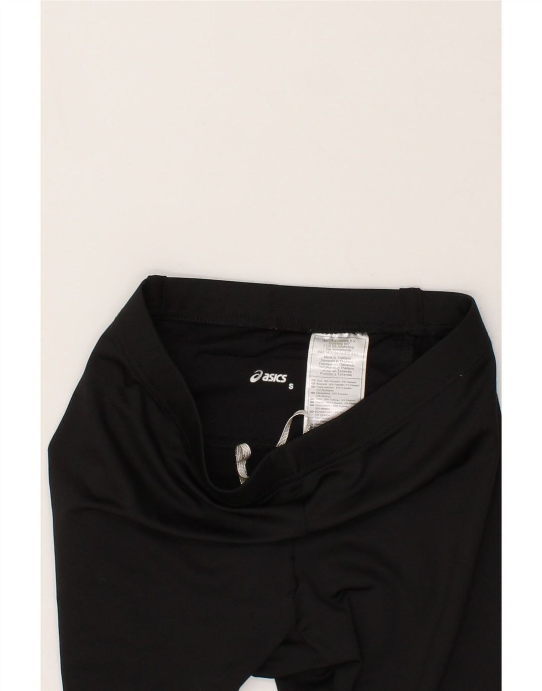 ASICS Womens Capri Tracksuit Trousers UK 8 Small Black Polyester Vintage Asics and Second-Hand Asics from Messina Hembry 