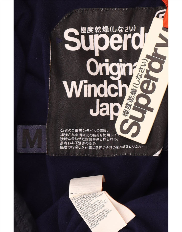 Giacca imbottita da uomo Superdry UK 38 nylon blu navy medio