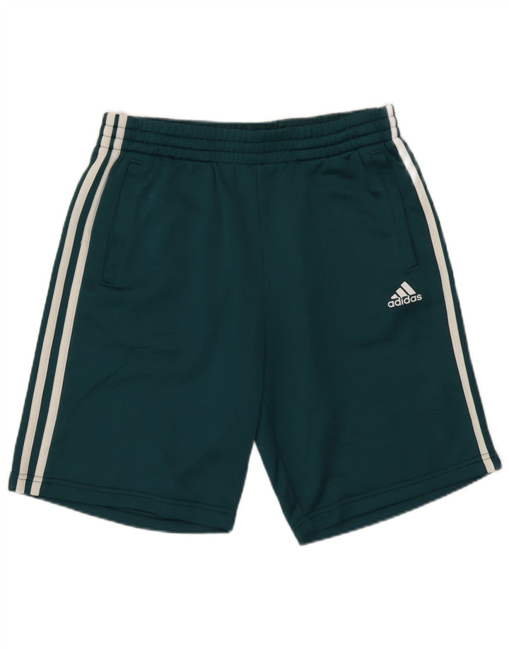 Pantaloncini sportivi Adidas da ragazzo 15-16 anni in poliestere verde