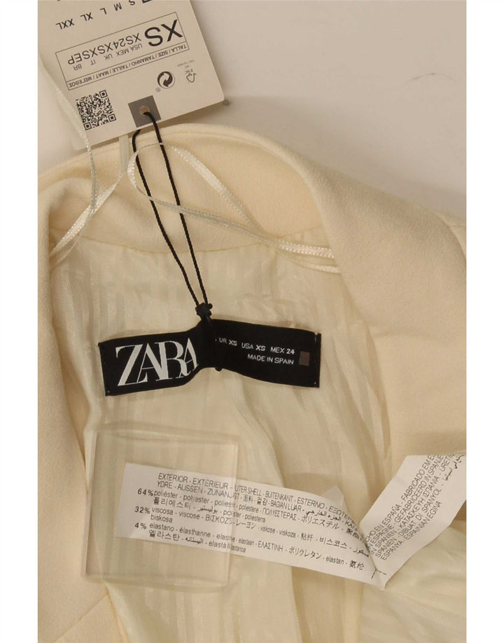 Cappotto Zara da donna UK 6 XS poliestere bianco