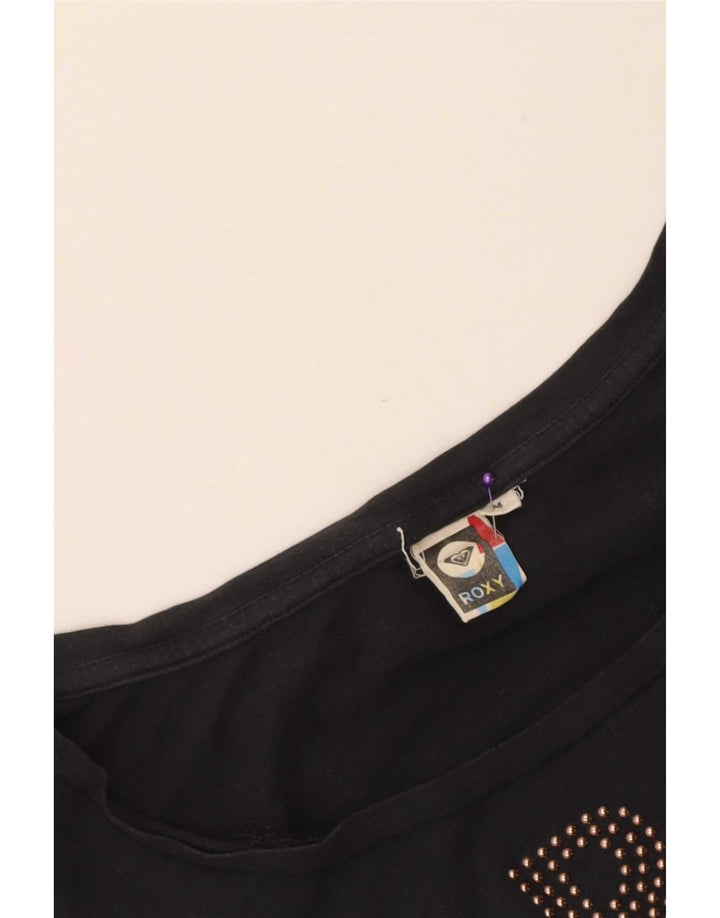 T-shirt grafica da donna Roxy Top UK 12 Medium Nero