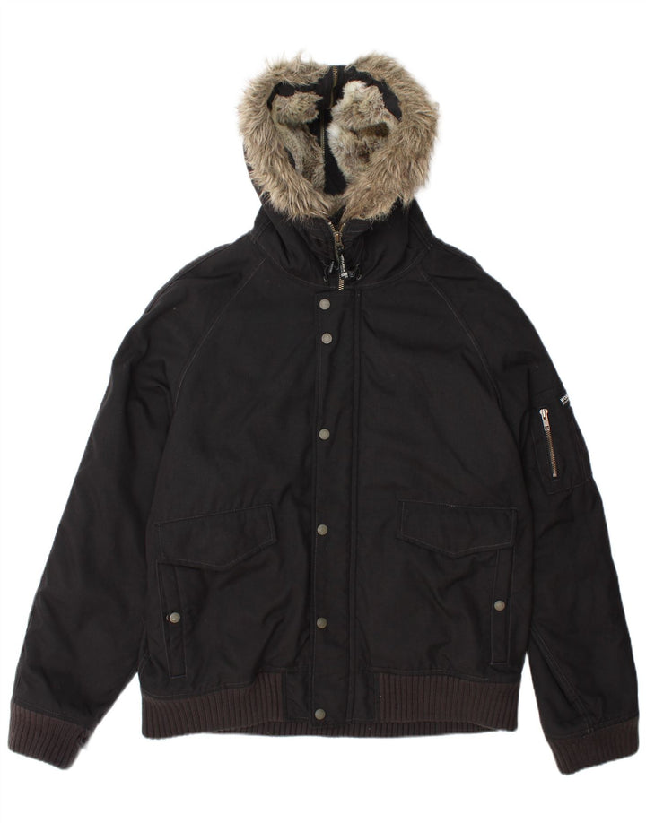 Giubbotto bomber imbottito con cappuccio da uomo Woolrich UK 42 XL Nero