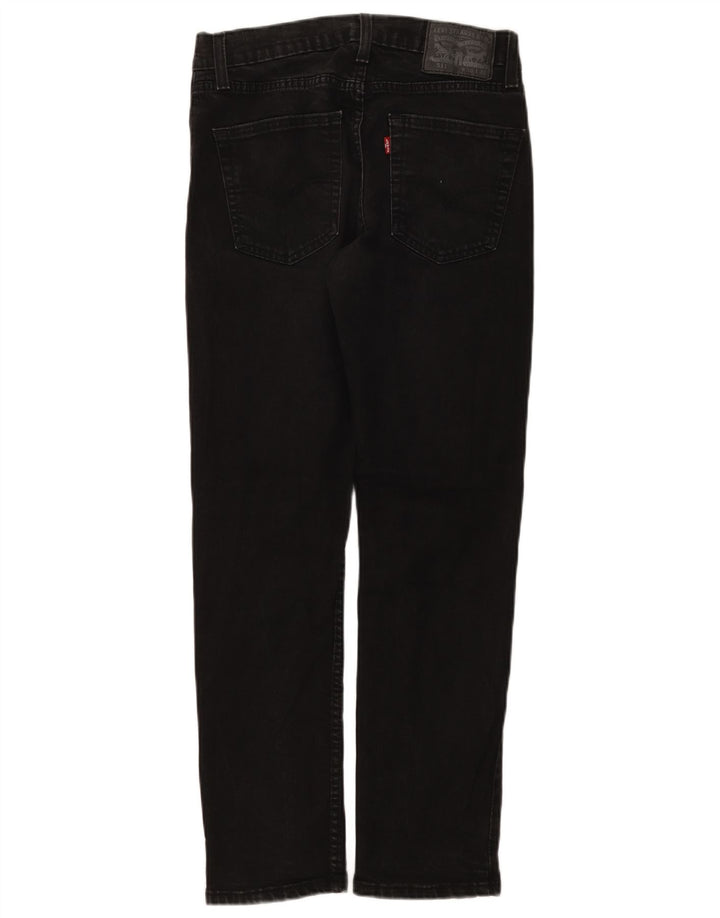 Levi's Uomo 511 Jeans affusolati W30 L30 Cotone Nero