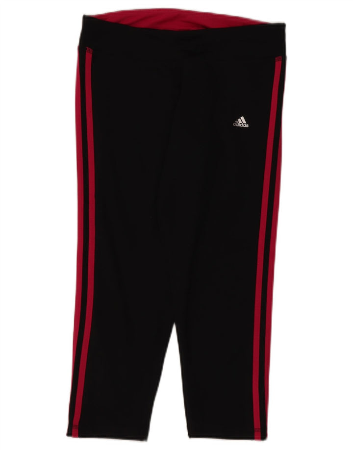 Leggings Adidas Climalite Crop da donna UK 12/14 Poliestere nero medio