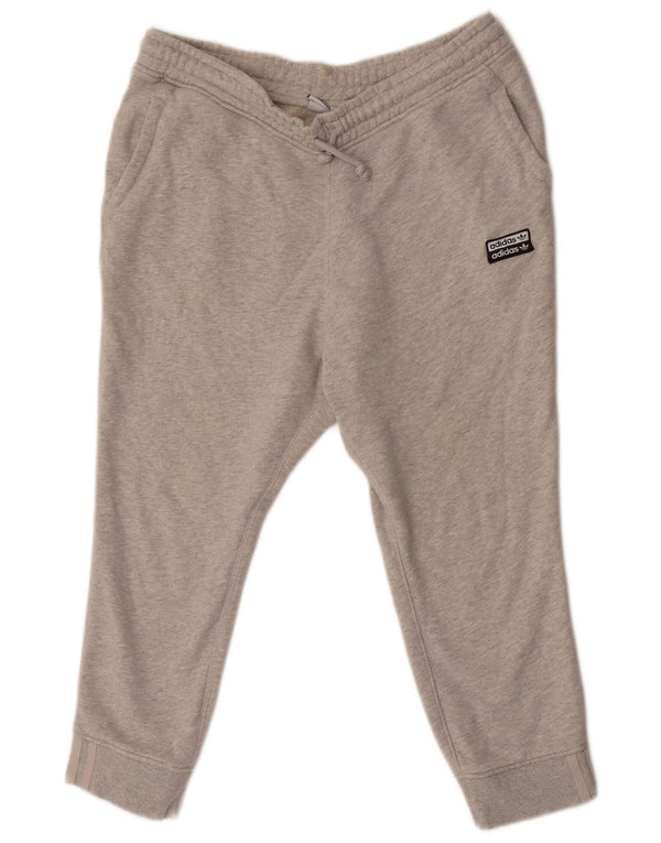 Pantaloni da tuta da donna Adidas Capri Joggers UK 14 Large Grigio Cotone