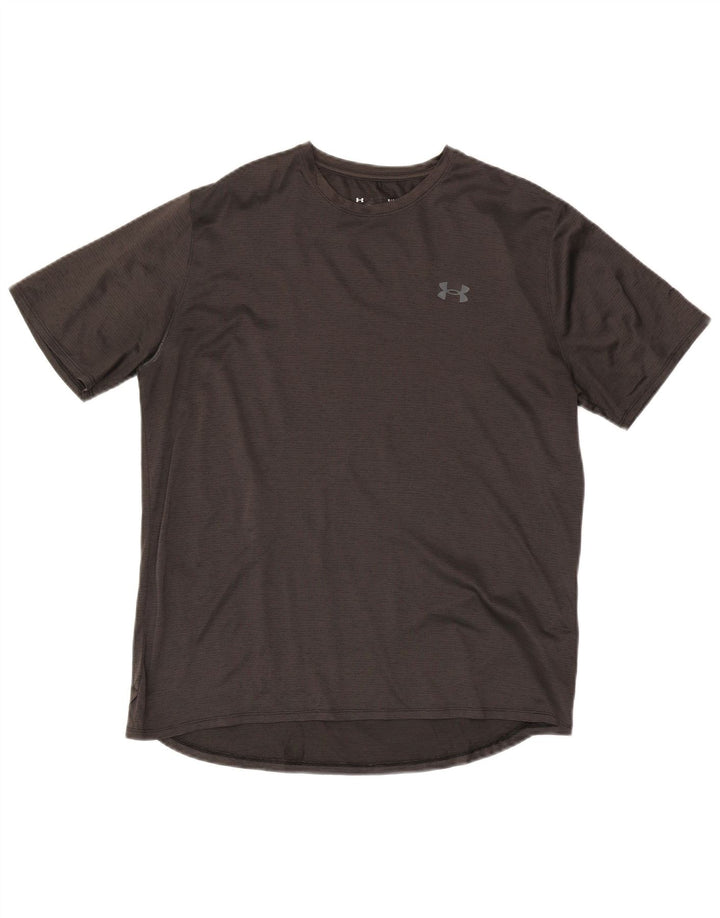 Maglietta da uomo UNDER ARMOUR Top grande in poliestere grigio