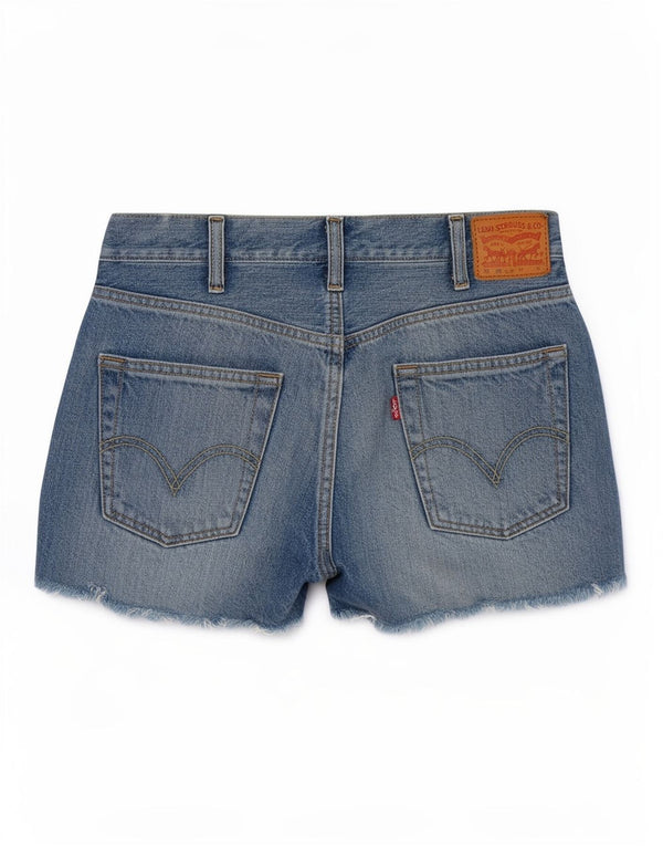 Pantaloncini di jeans Levi's 501 da donna W28 cotone blu medio