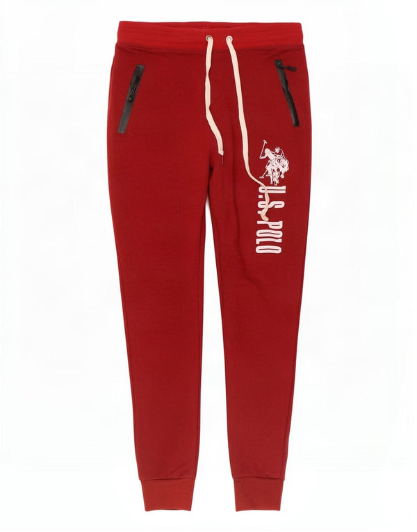 Polo Assn. Pantaloni da tuta con grafica da donna Joggers UK 12 Medium Rosso