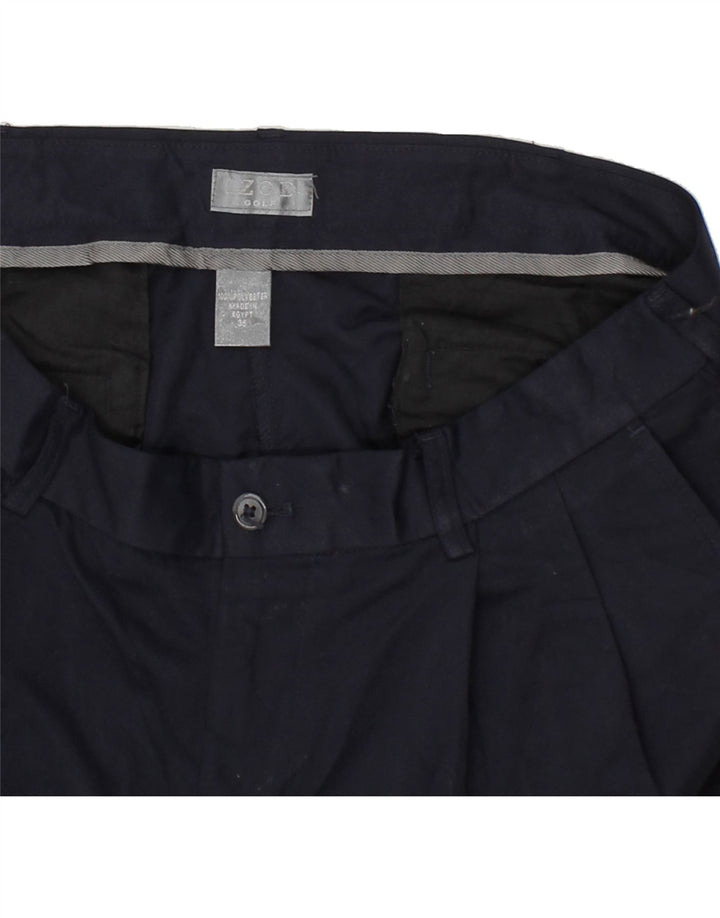 IZOD Mens Pegged Chino Shorts W36 Large Navy Blue Polyester Vintage Izod and Second-Hand Izod from Messina Hembry 