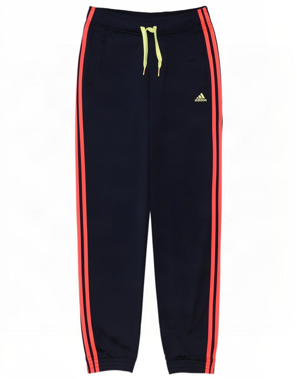 Pantaloni della tuta da ragazza Adidas Joggers 13-14 anni in poliestere blu navy