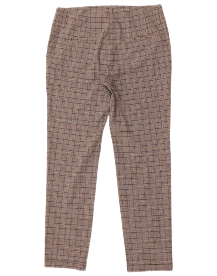 Pantaloni chino slim da donna Zara piccoli W26 L27 a quadri grigi