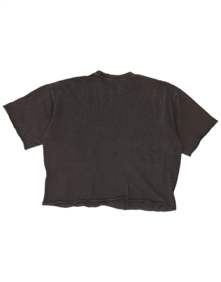 T-shirt oversize da donna Zara UK 10 piccola in cotone grigio