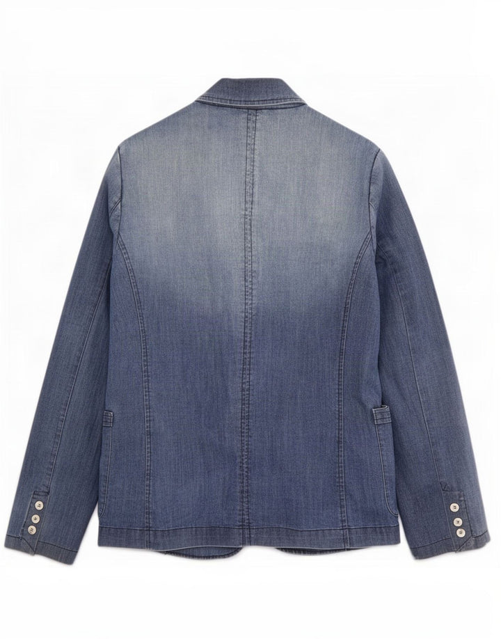 Giacca blazer in denim invecchiato da uomo Rifle UK 38 Cotone blu medio