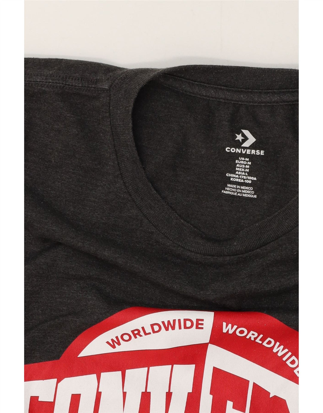 T-shirt grafica da uomo CONVERSE Top grigio medio