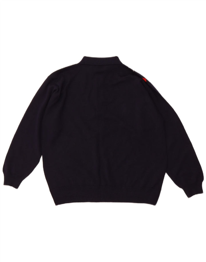 PRINGLE Maglione da uomo con collo alto e maglione medio blu navy a rombi/diamante