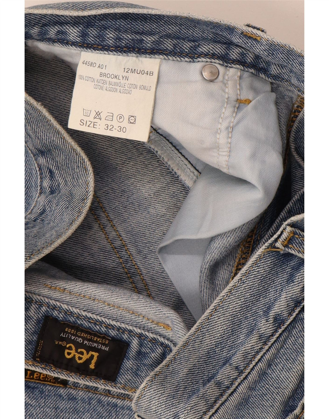 Jeans dritti da uomo LEE Brooklyn W32 L30 in cotone blu