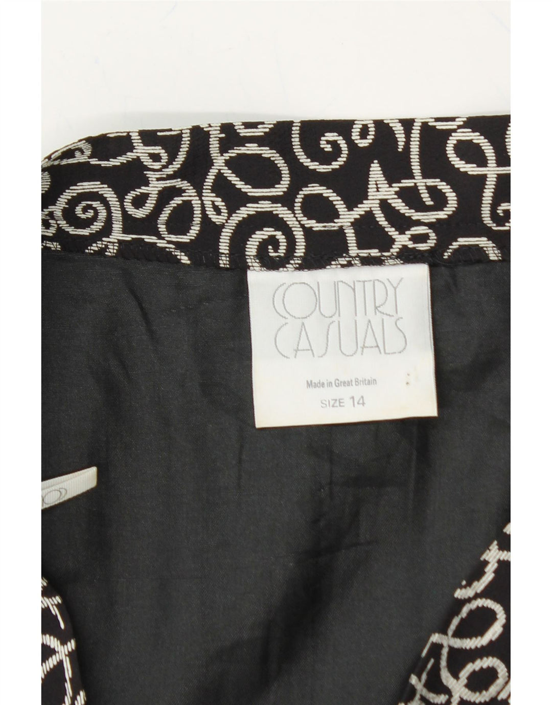 COUNTRY CASUAL Womens Flared Skirt UK 14 Medium W30  Black Vintage Country Casual and Second-Hand Country Casual from Messina Hembry 